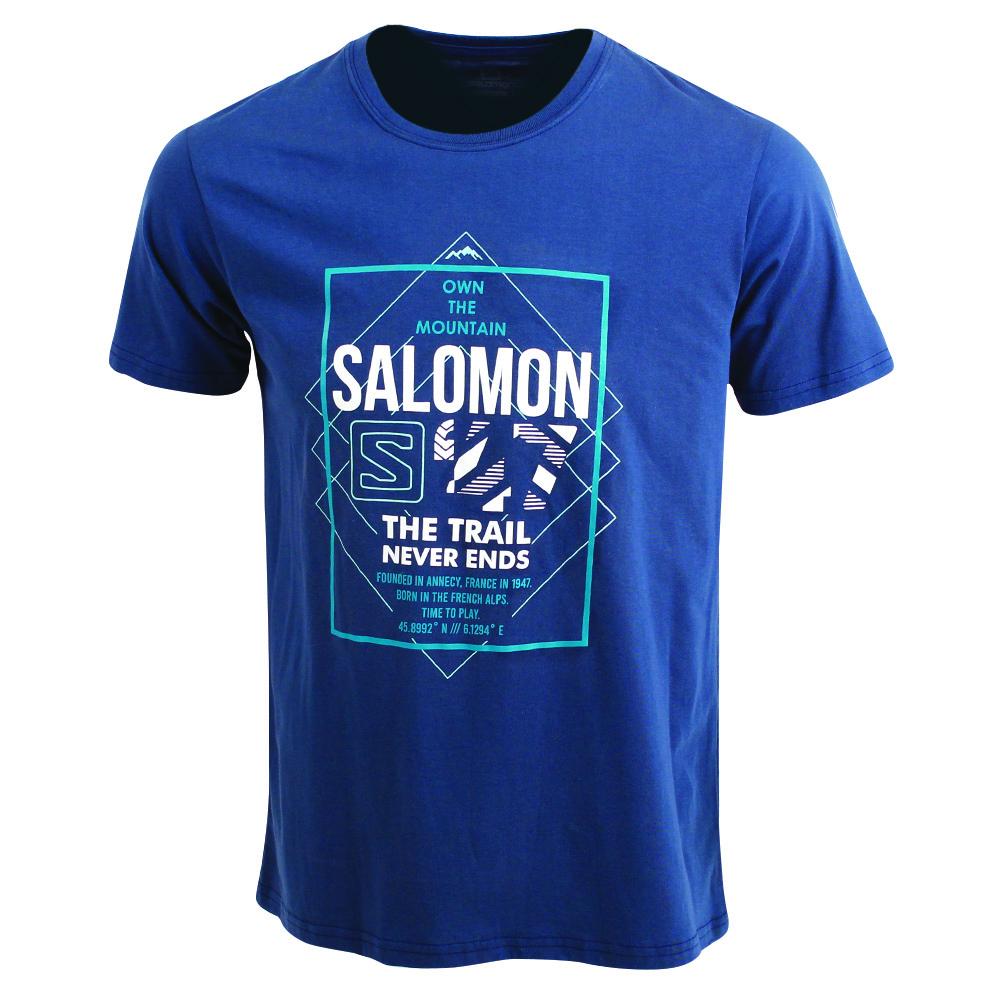 T-Shirty Męskie Salomon FORT SS M - Ciemny - Polska (109-NKVDXC)